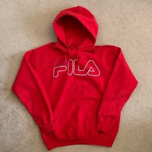 Red FILA Hoodie
